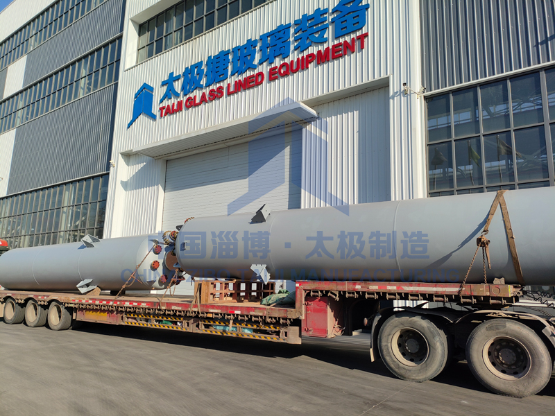 10 米長立式非標(biāo)搪玻璃儲罐成功發(fā)貨
